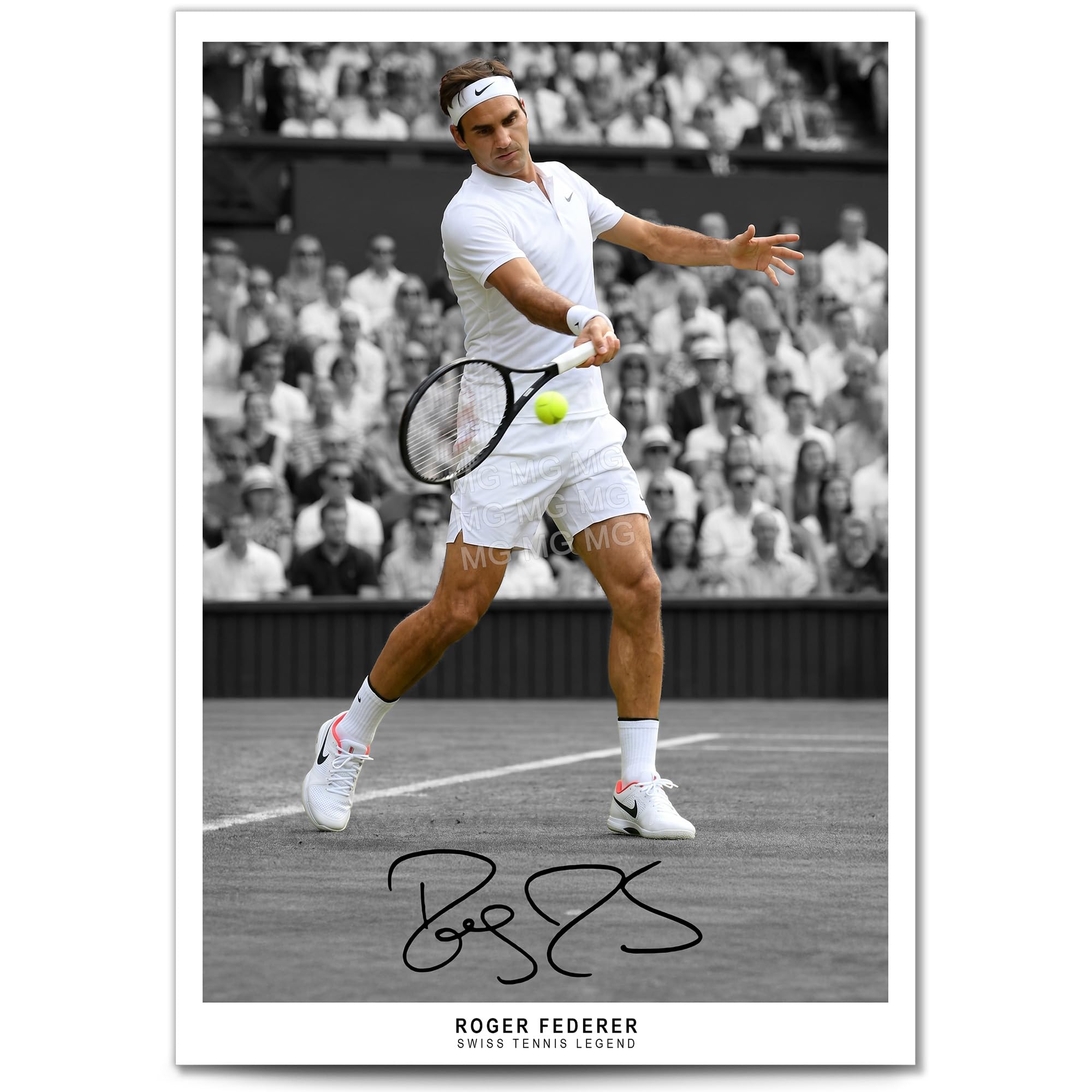 Roger Federer Tennis Legend Signed Photo Poster Print Picture Display Autograph Memorabilia for tennis fans Gift (A4 poster only)