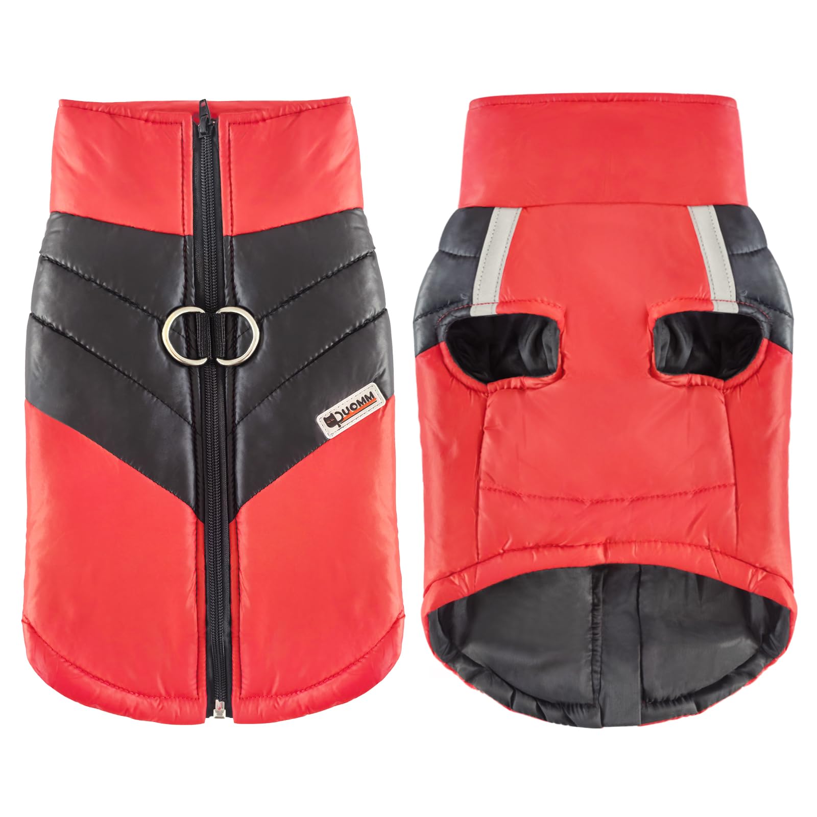 Idepet Dog Winter Coat Waterproof Dog Jackets Warm PetClothes for Small Medium large Pet Dog Cat Puppy S M L XL XXL 3XL 4XL 5XL (Light Red, XL)