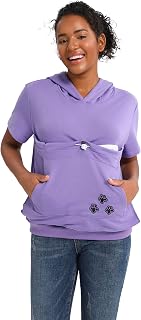 ALYC Pet Pouch Shirt Short Sleeve Kitten Puppy Holder Thin Hoodies Small Animal Carrier Sweatshirt for Women