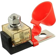 60 AMP MRBF Terminal Block Fuse Holder Single Stud 5/16" M8 Compact Rated Battery Fuse 60A