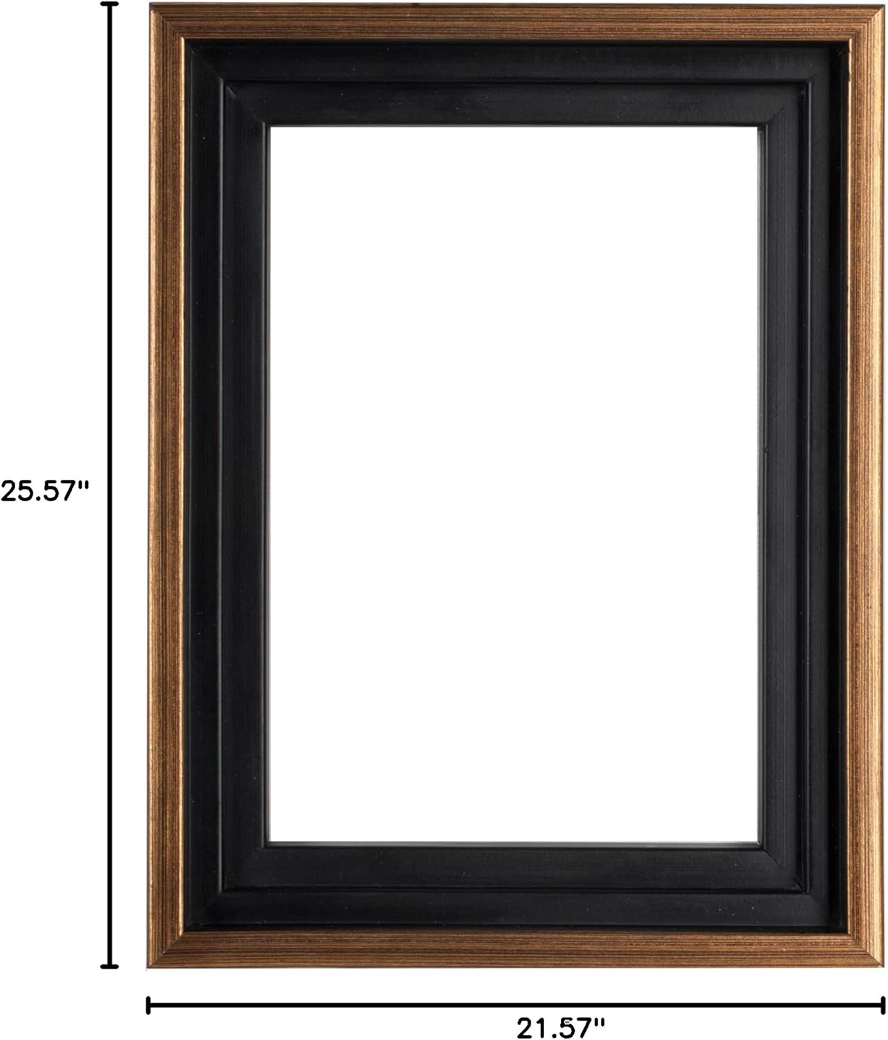 Creative Mark Illusions Floater Frame For 3/4" Deep Canvases - 20x24 Antique Gold - No Glass or Backing - Wood Composite Floating Illusion Frame for Canvas Paintings- With Hanging Hardware