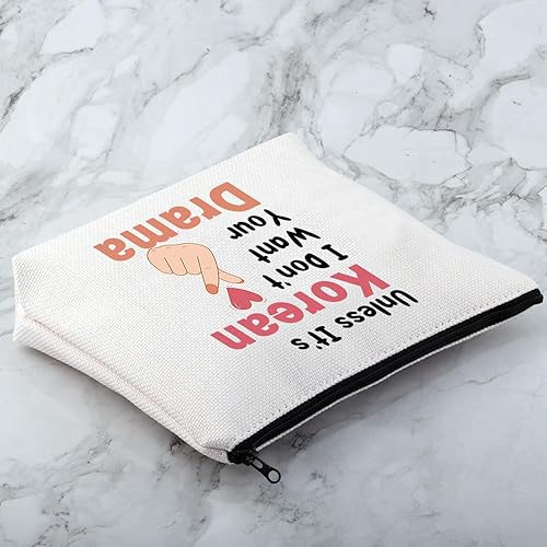 Miniatura 5 de MNIGIU Bolsa de maquillaje con corazón de dedo, regalo coreano, regalo obsesionado coreano, regalo para fanáticos de la televisión coreana, bolsa de