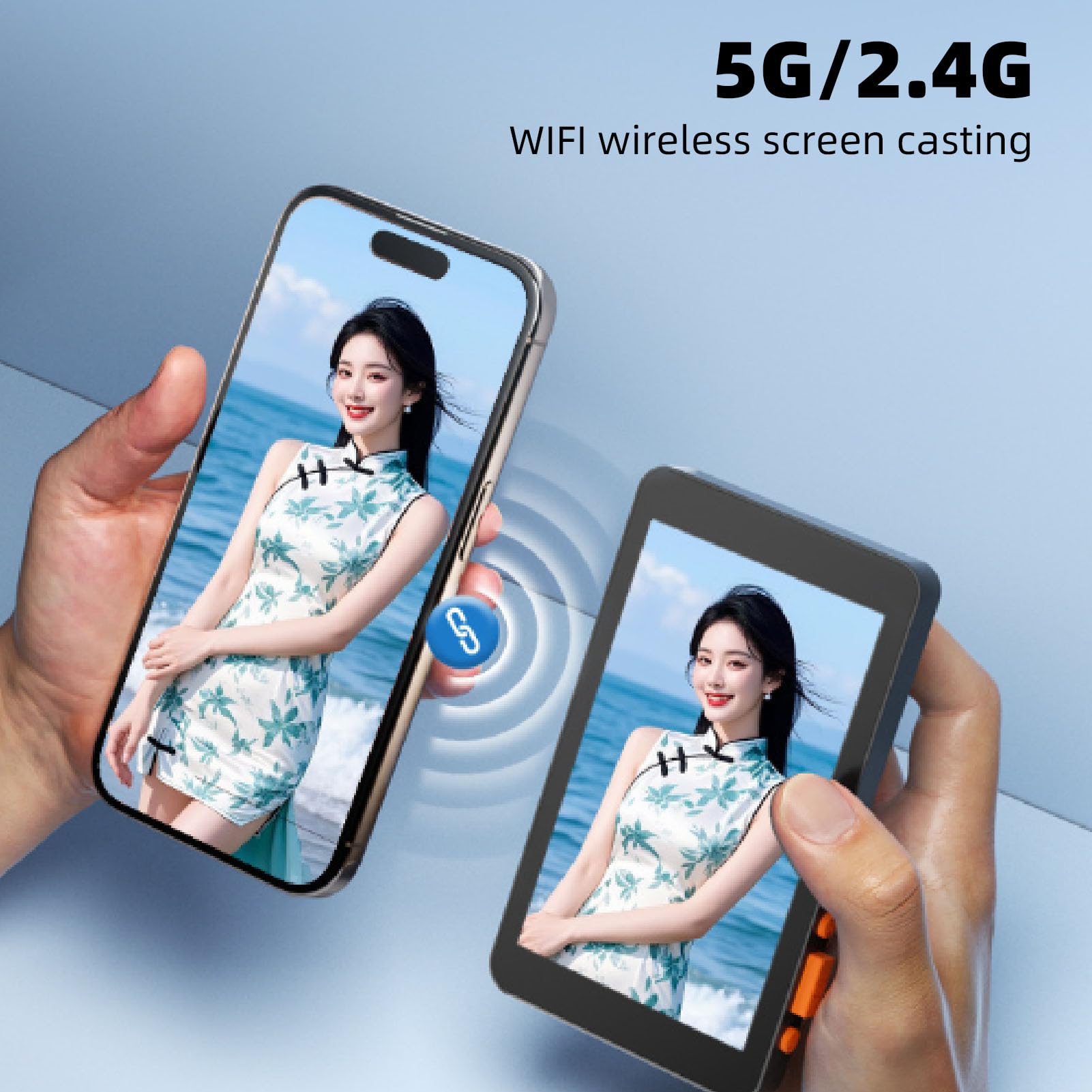 GOWENIC Telefon Sellie Selfie Monitor, Magnetyczny Monitor Tylnej Kamery z Wyświetlaczem HD 1080p dla Vlog Live Stream TIK, Dopasowanie do IOS Android