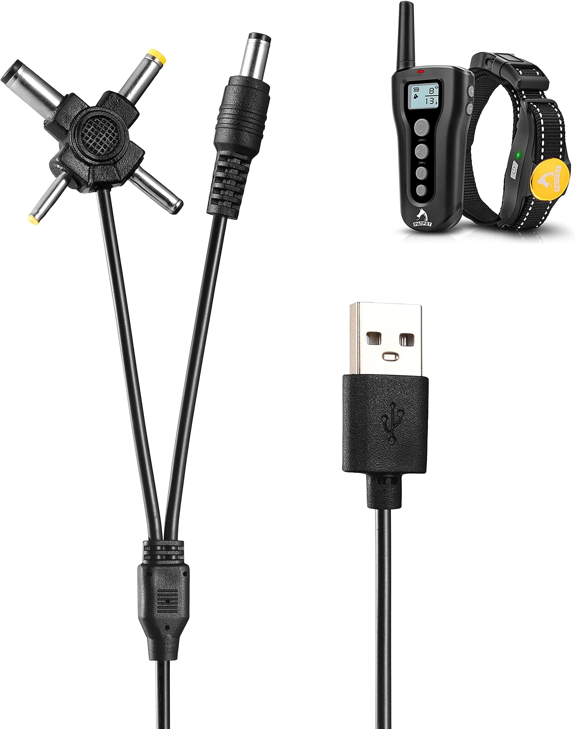 USB Charger Adapter Charging Cable Cord Compatible for PATPET P-Collar 320 /P-Collar 310 /P-Collar 301/P Collar 640,IPETS PET619S PET618 Charger Cable Dog Training Collar Charger Cord