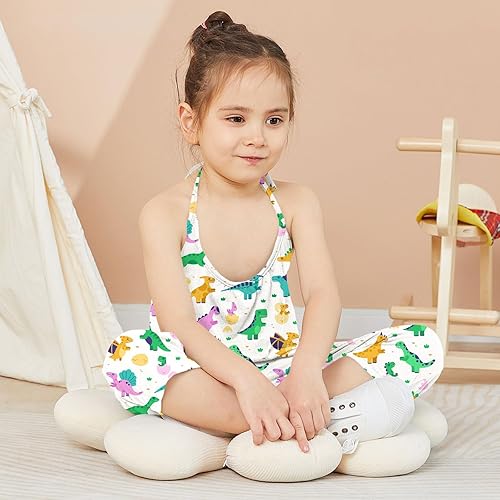 Miniatura 3 de Darkyazi Monos Lindos de Verano para Bebés y Niñas, Sin Espalda, Peto con Tirantes Estilo Harén, Mono para Niñas Pequeñas, Tallas 2-8 Años