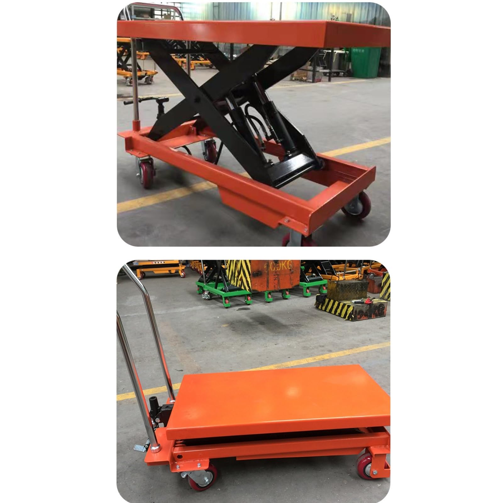 Wózek hydrauliczny z hydraulicznym wózkiem nożycowym Podnośnik ręczny z pojedynczym nożyczkami do przenoszenia materiałów(300 kg)
