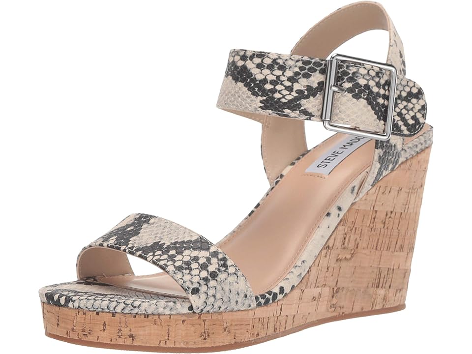 

Steve Madden Flawless (Natural Snake) Women's Wedge Shoes, Beige