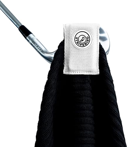 Clip magnético para cualquier toalla de golf (blanco) - Imán de la más alta resistencia - Acceso fácil a la toalla de golf mientras juegas - Se fija