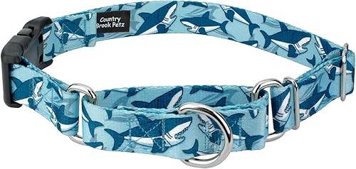 Country Brook Petz - Collar de perro Martingale con hebilla de lujo - Colección de animales con 12 diseños salvajes 1 pulgada mediano