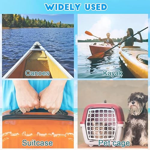 Miniatura 4 de Paquete de 2 asas de transporte de kayak con accesorios de kayak para kayaks, maleta, equipaje