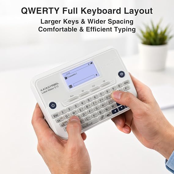 SUPVAN E12 Keyboard & Bluetooth Label Maker Machine with 4 Tapes