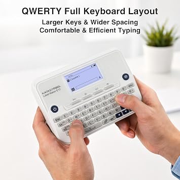 SUPVAN E12 Keyboard & Bluetooth Label Maker Machine with 4 Tapes