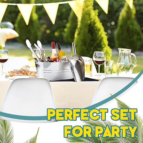 Miniatura 6 de Juego de 16 cubos de hielo con cuchara y pinzas, incluye 2 tinas de hielo galvanizadas de 4.5 galones, 8 bandejas de silicona para cubitos de hielo,