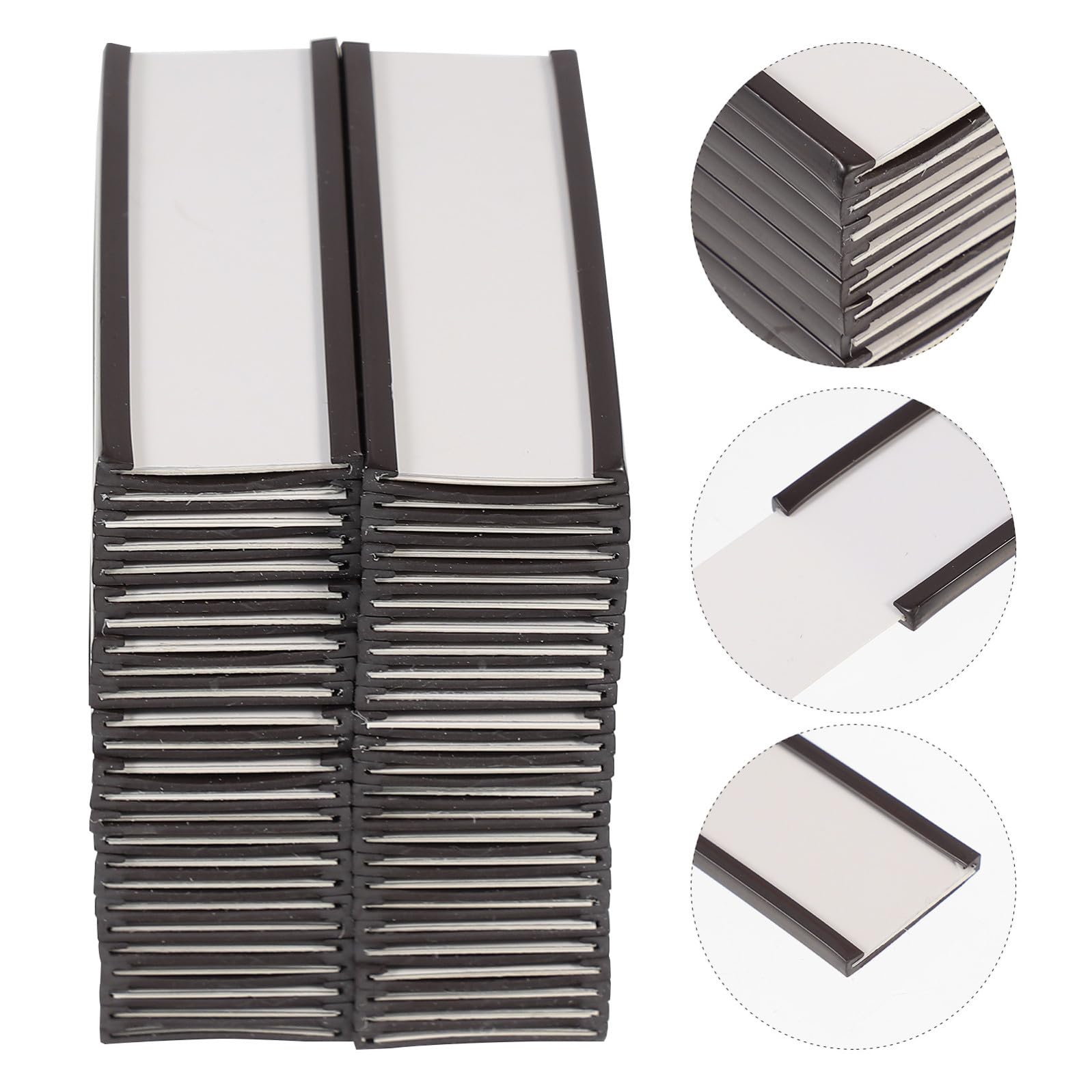 Porta Etichette Magnetico a Clip Inserto, 50 Pezzi
