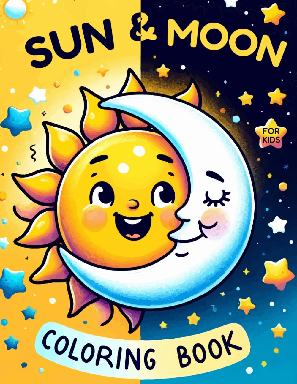 Sun and Moon Coloring Book for Kids: Celestial Creatures: Colorful Suns and Moons