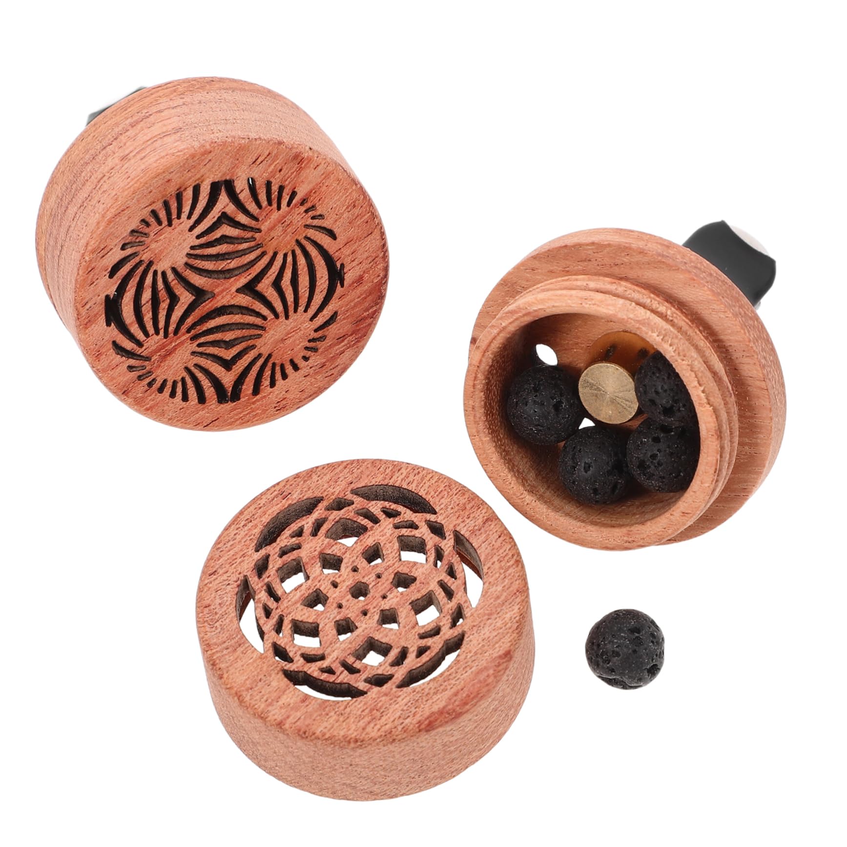 PartyKindom 5 Set Di Clip Per Auto Clip Decorative Per Bocchette Di Ventilazione Per Auto Materiale in Legno Robusto 2 Pezzi * 5