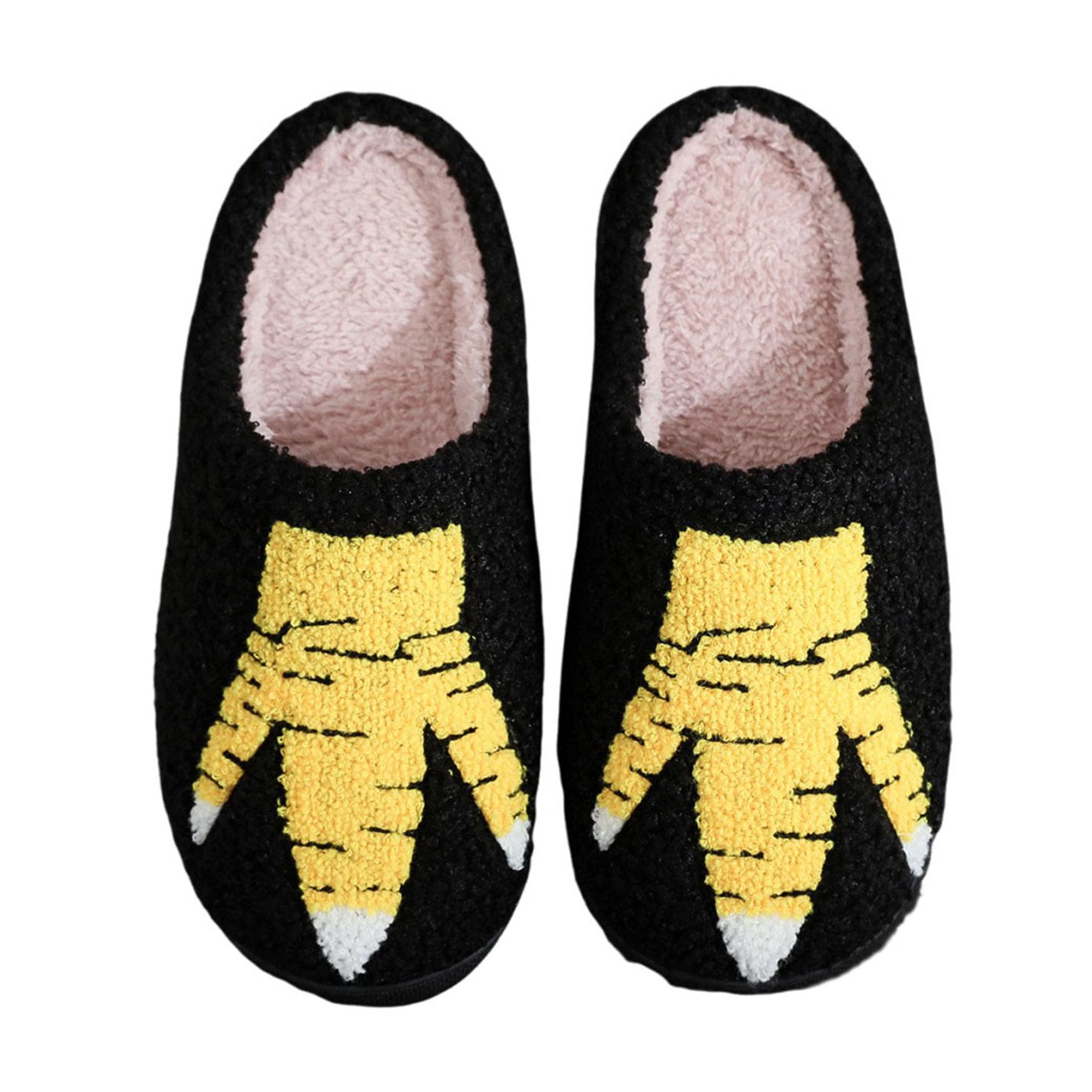 LNERIP Slippers Winter Womens Mens Fluffy Plush Slippers Animals Cute Cartoon House Slippers Cuddly Warm Shoes Indoor Outdoor Girls Women