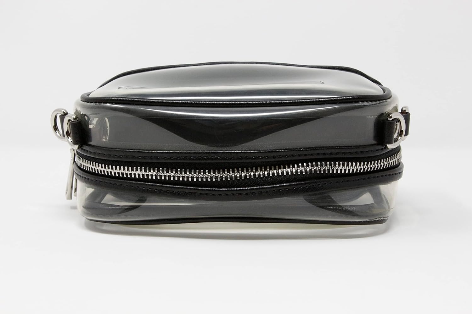 Dominie Clear Handbag Small Leather Clutch with Removable/Interchangeable Liner