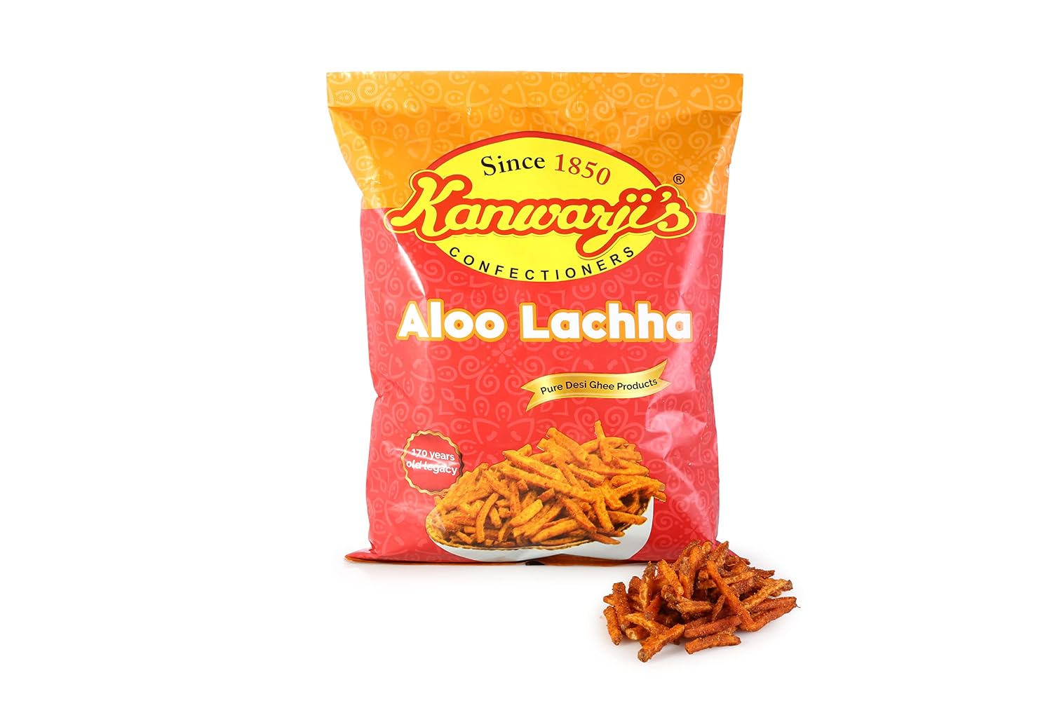 Kanwarji’s Confectioners (Medium Spicy)|NAMKEEN LACHCHA|Indian Snacks|Homemade and Ready to Eat Snacks|Aloo Lachha (250gm) Kanwarji’s Confectioners (Medium Spicy)|NAMKEEN LACHCHA|Indian Snacks|Homemade and Ready to Eat Snacks|Aloo Lachha (250gm)