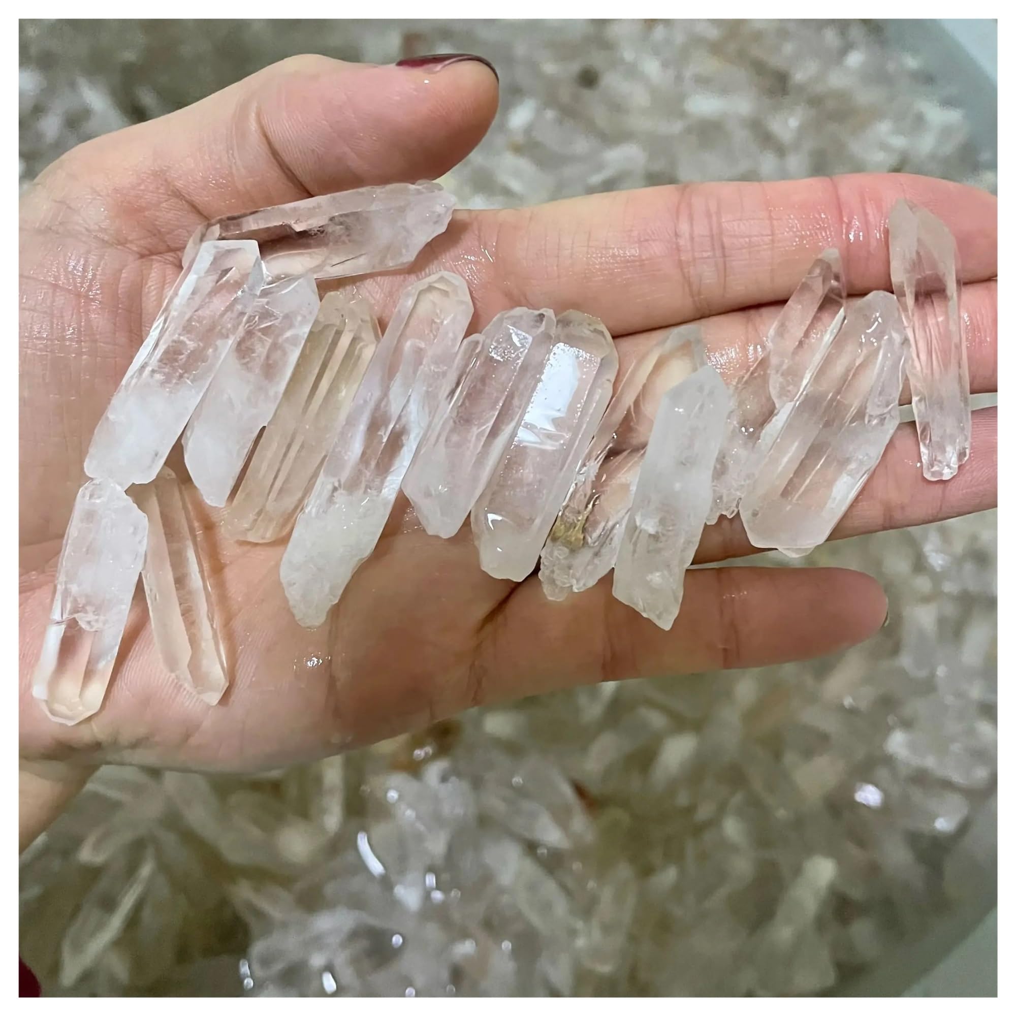 Varita de cristal de cuarzo transparente a granel de 1000 g, piedra cruda for decoración del hogar