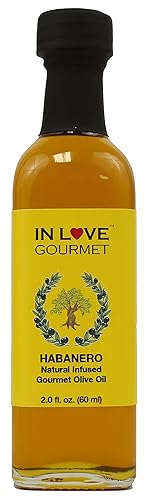 Miniatura 1 de Aceite de oliva con infusión de sabor natural Habanero en Love Gourmet 2.0fl oz (Tamaño de muestra) Aceite de Habanero picante, condimenta tu