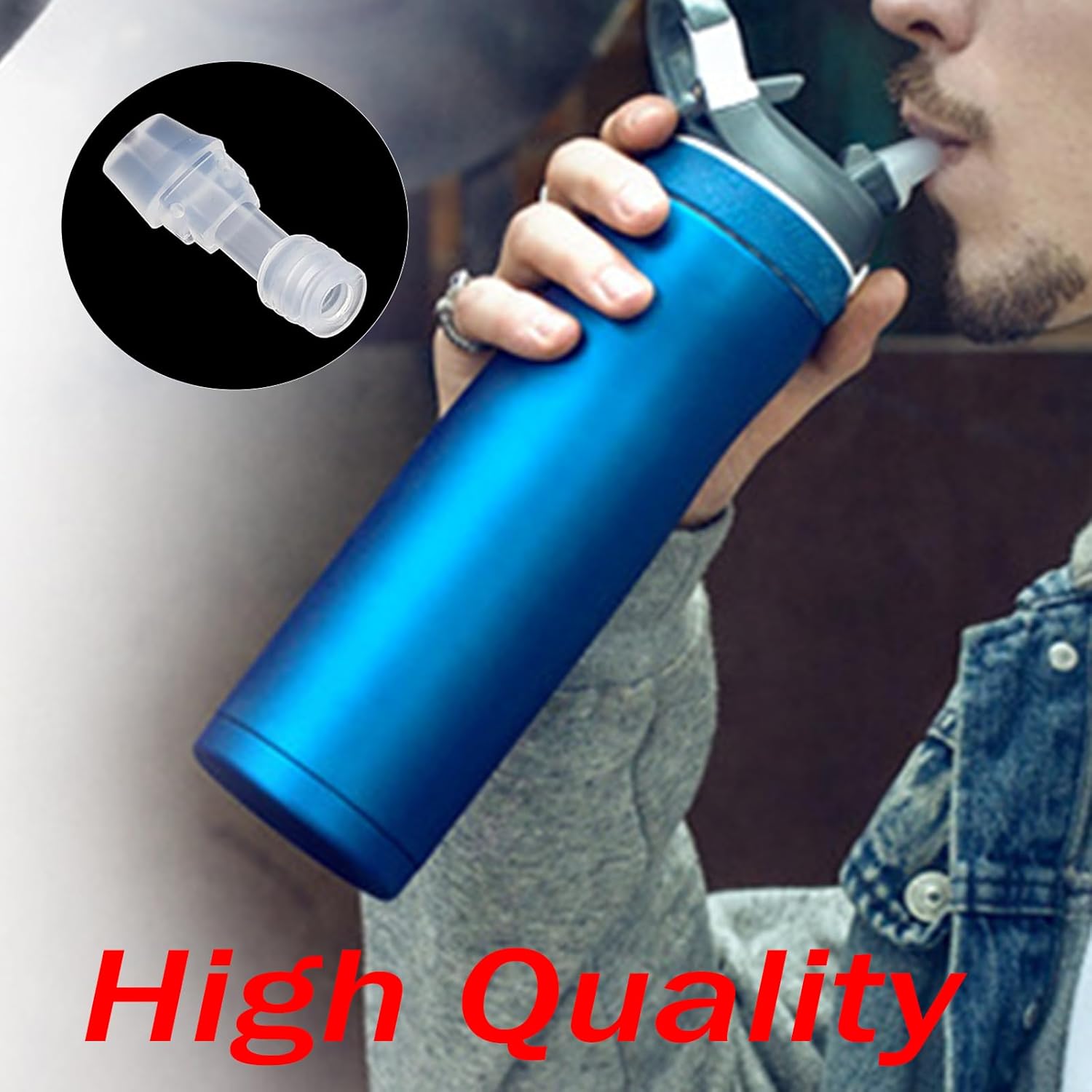 Generic 4 Pack Kids Bottle Replacement Bite Valves Replacement for Contigo Water Bottles Bite Valve Multi-Pack for Silicone Water Bottles Bite Valve Replacement Type-C Convertor, White - Image 2