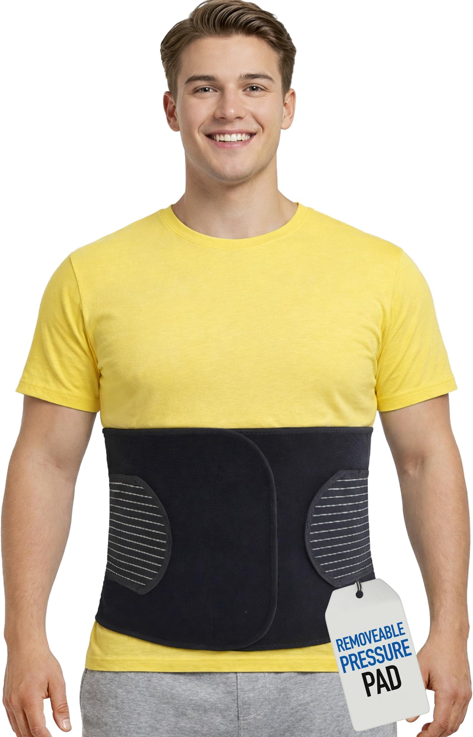 Plus Size Hernia Belt for Men & Women | Post Surgery Abdominal Binder Postpartum Belly Band Belly Wrap | Hysterectomy, Umbilical Inguinal Hernia | Belly Binder & Tummy Tuck | Fajas Para Hombres (XXXL)