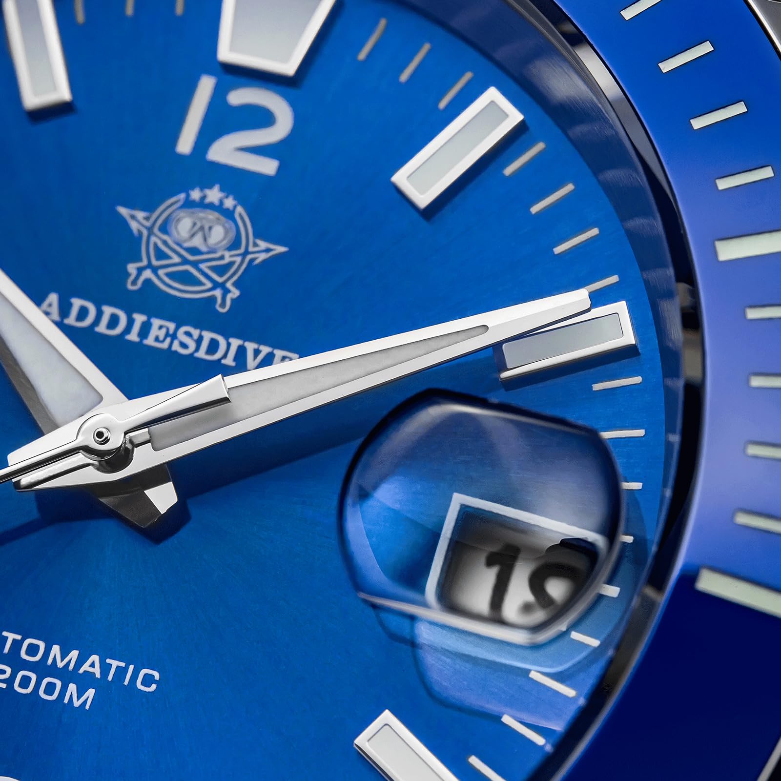 ADDIESDIVE Orologio subacqueo automatico da uomo, NH35A/8215, movimento zaffiro, lunetta girevole, luminoso, impermeabile fino a 200 m, facile da leggere, con numeri grandi, orologio subacqueo da uomo
