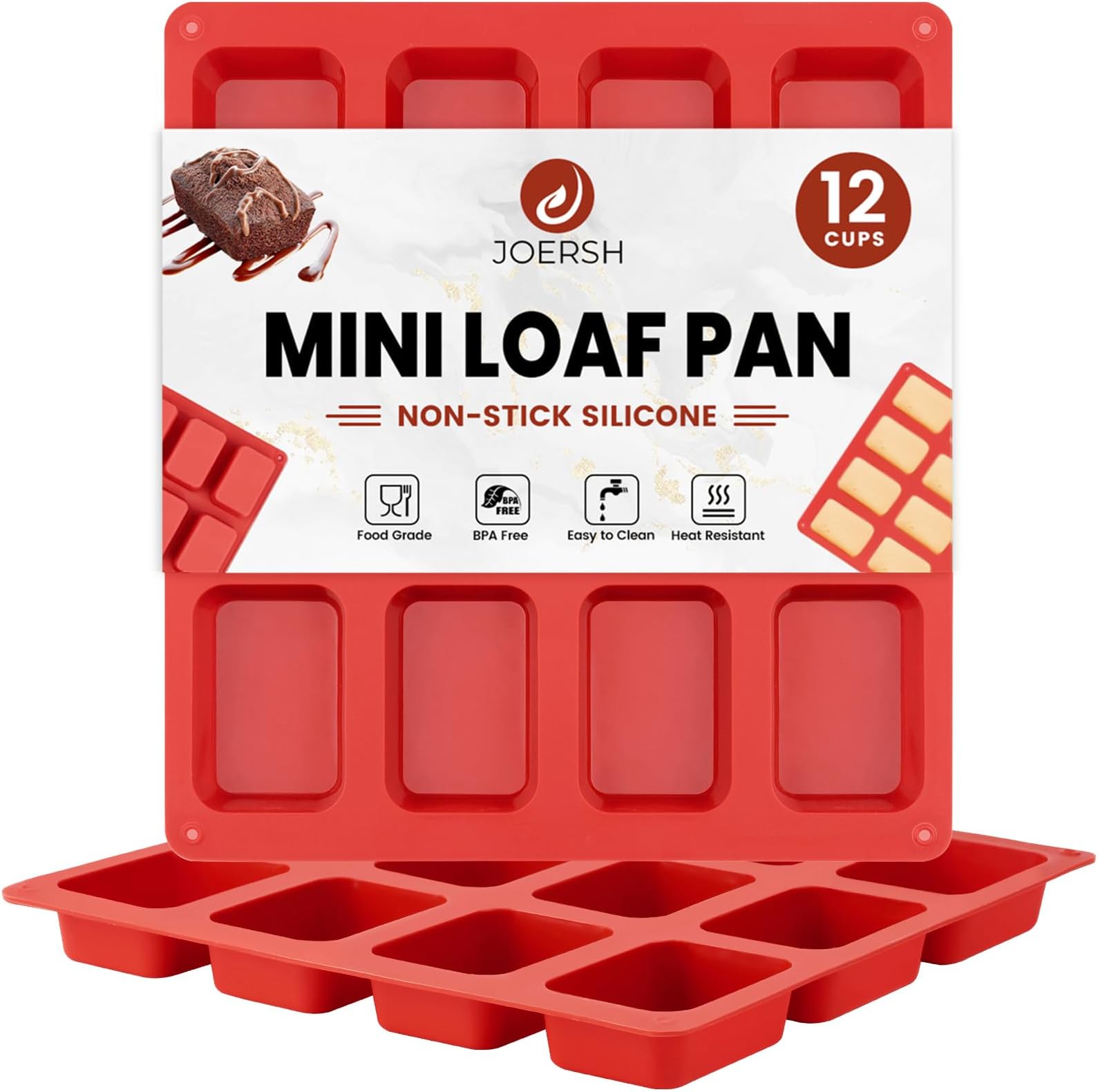 Amazon.com: Baocuan 2 Pack Silicone Mini Bread Loaf Pan Non-Stick Mini ...