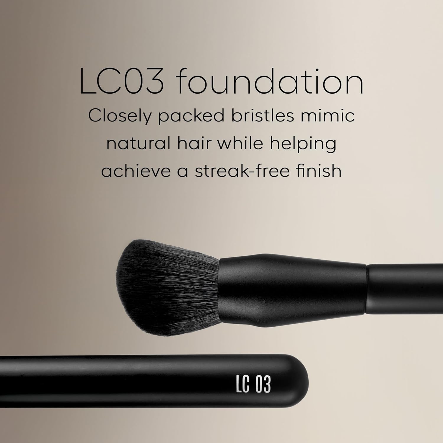 rephr LC 03 Foundation Brush, Synthetic Bristles, designed for Liquids and Cream based products