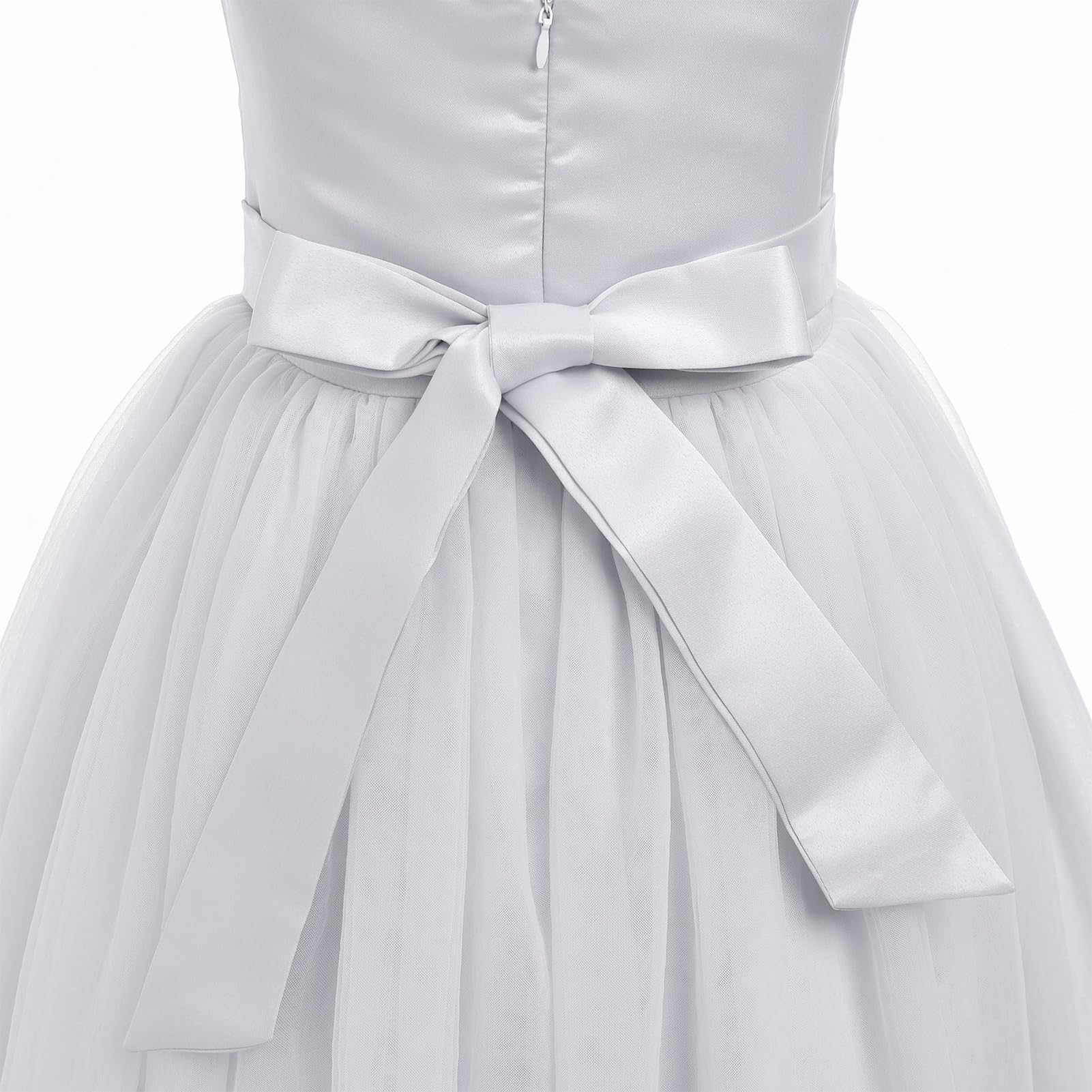 IWEMEK Vestido de tutú para niñas con diseño de flores, halter, para boda, concurso, dama de honor, graduación, fiesta de cumpleaños, baile, primera comunión
