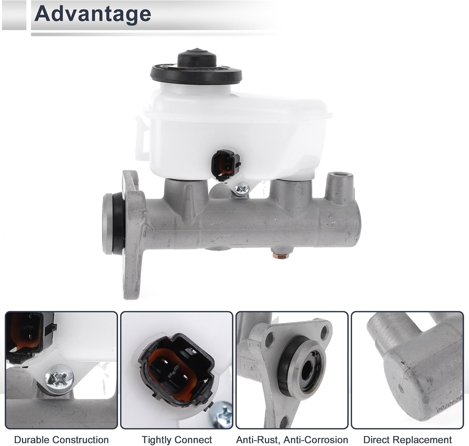 Engine Compartment Brake Master Cylinder for Toyota Camry 1992-1994 Durable Hydraulic Master Cylinder No.4720133030/M390048 with Reservoir 1 Pcs