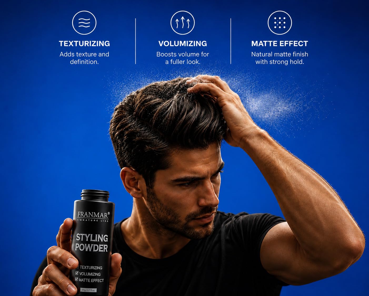 Polvo de peinado para dar textura y volumen al cabello,acabado mate 1.05 Oz.
