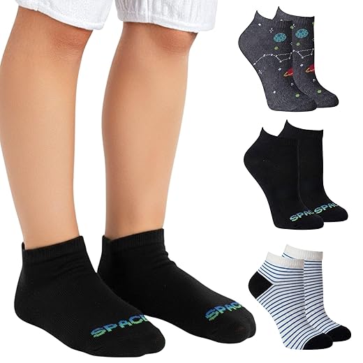 Kit 3 Pares Meia INFANTIL Sapatilha Confortável Respirável Selene Meninos