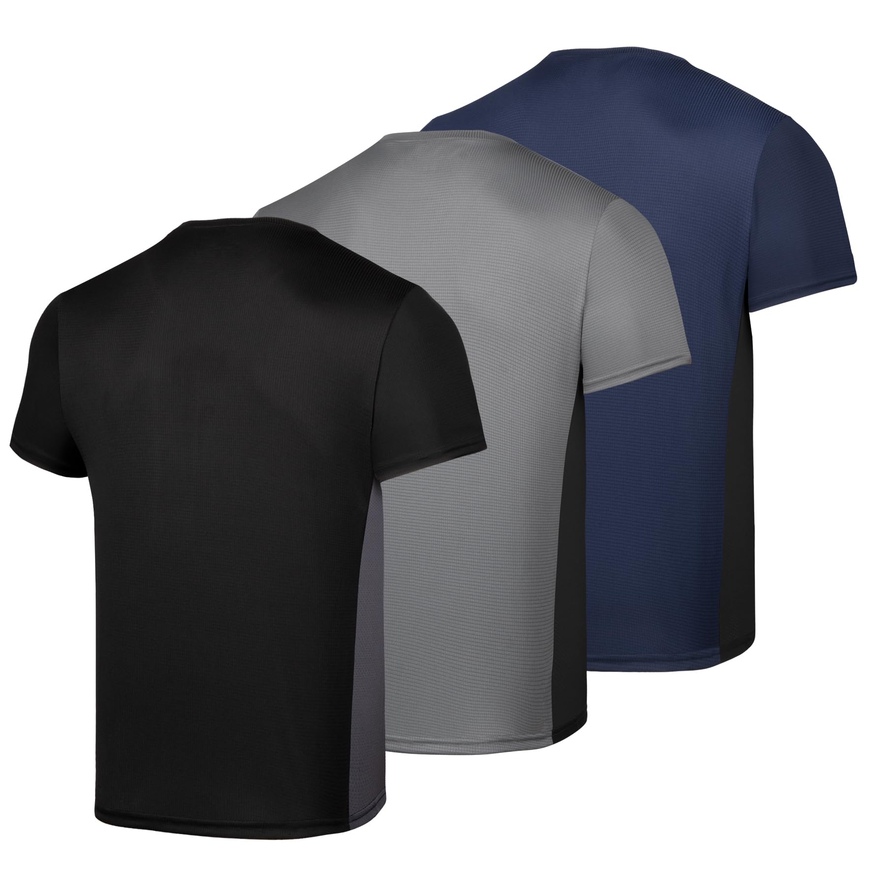 Lot de 1, 3 ou 5 T-Shirt de Sport Homme à Manches Courtes Respirant et à Séchage Rapide pour Course, Entraînement, Fitness