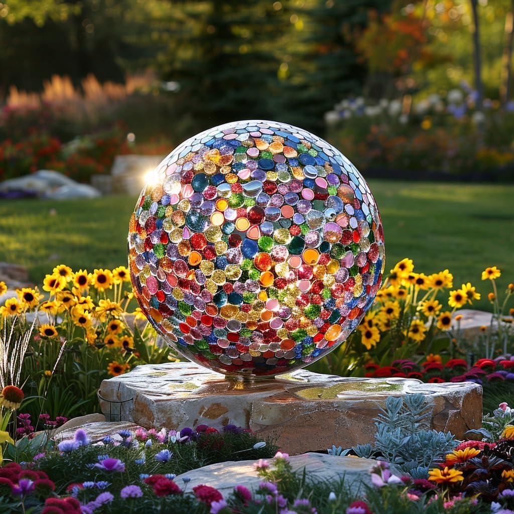 HappyFiller Spring Easter 7 Colored Glass Gems Flat Marbles for Vase Fillers,Candle Holder Decorative Beads,Party Holiday Event Home Centerpieces,Mosaics Pebbles Arts Crafts Projecting,15 OZ