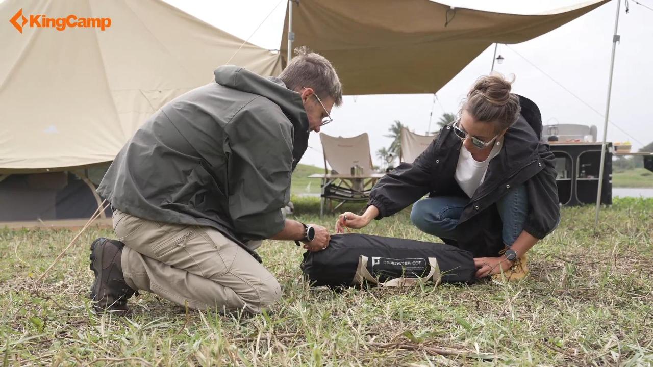 Amazon | KingCamp キャンプ コット 折りたたみベッド ワイド 高耐荷重