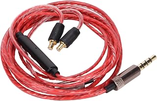 Cabo de áudio, controle de volume robusto de cobre livre de oxigênio 51,2 polegadas Cabo de fone de ouvido de 25 núcleos para E50 E70 LS200 LS300 LS400 para CKR90 CKR100 LS50 LS70