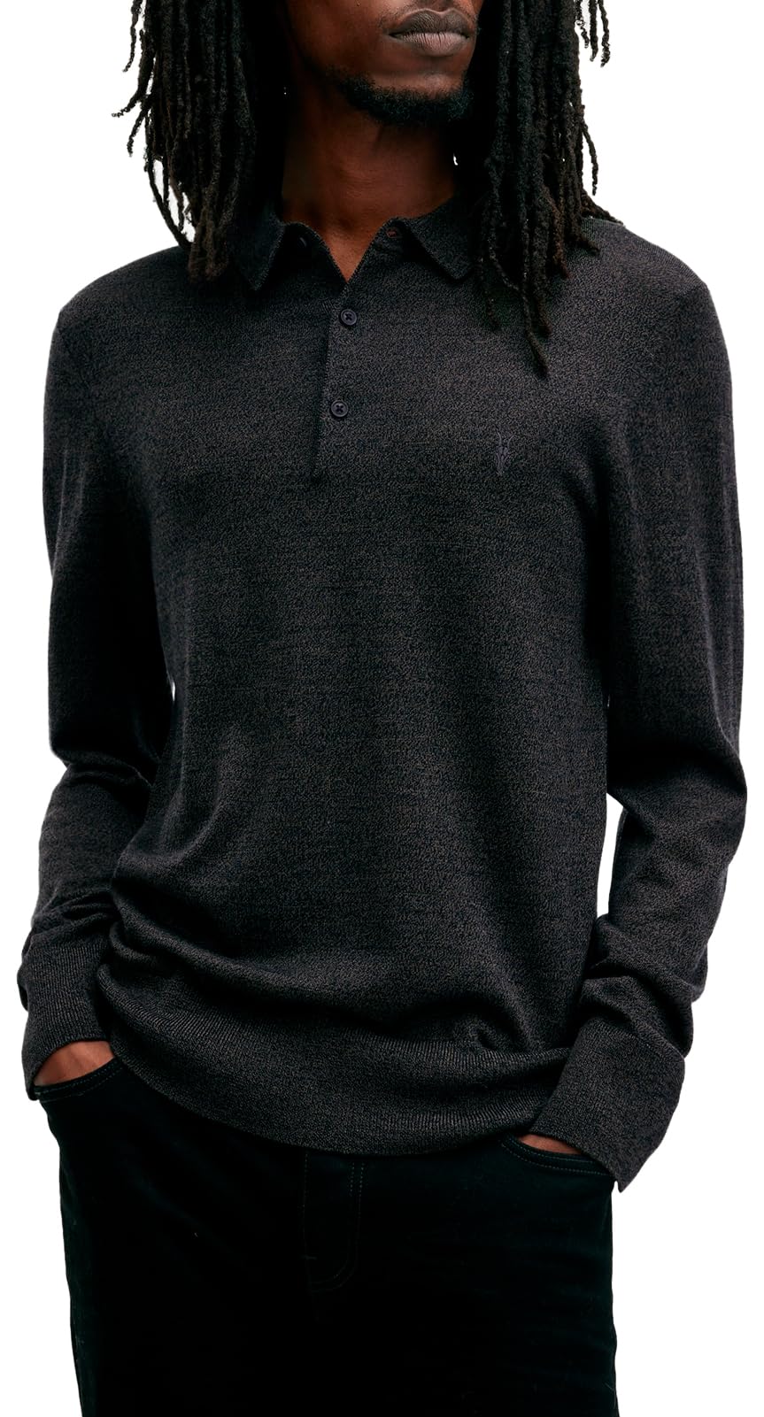 Mens Mode Merino Long Sleeve Polo
