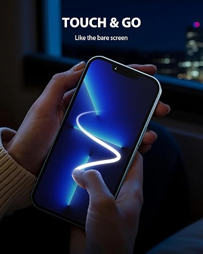 Vista 26 de Protector de pantalla compatible con iPhone 15 de 6.1 pulgadas, protector de pantalla de vidrio templado HD anti luz azul, fácil instalación