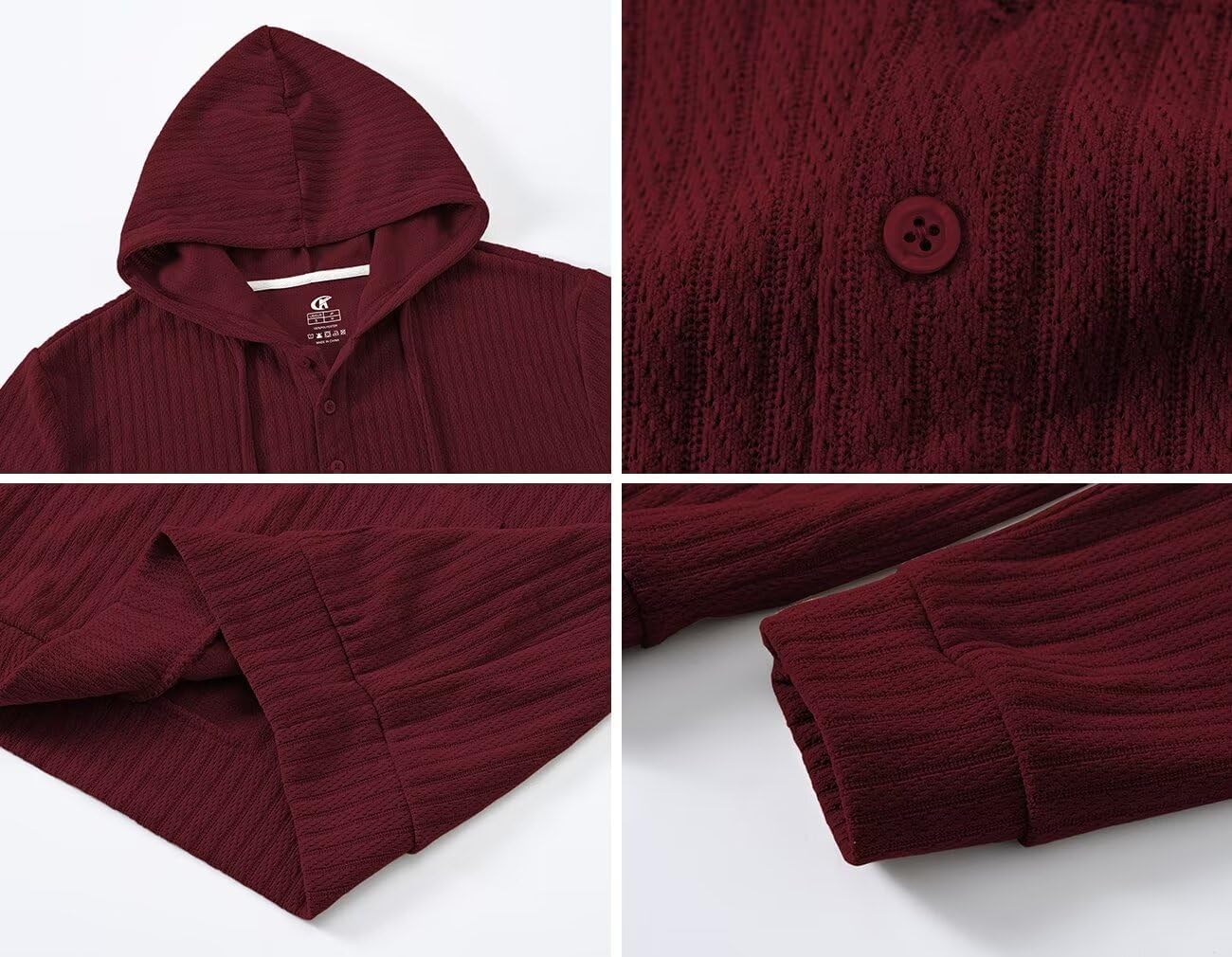 Tyhengta Men's Knitted Hoodies Casual Pullover Hooded Sweatshirts - Image 3