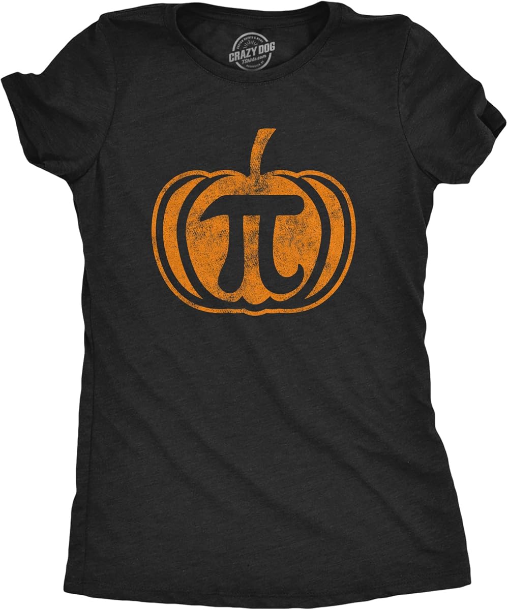 Women's Pumpkin Pi T Shirt Math Shirt Pie Thanksgiving Tee for Women
