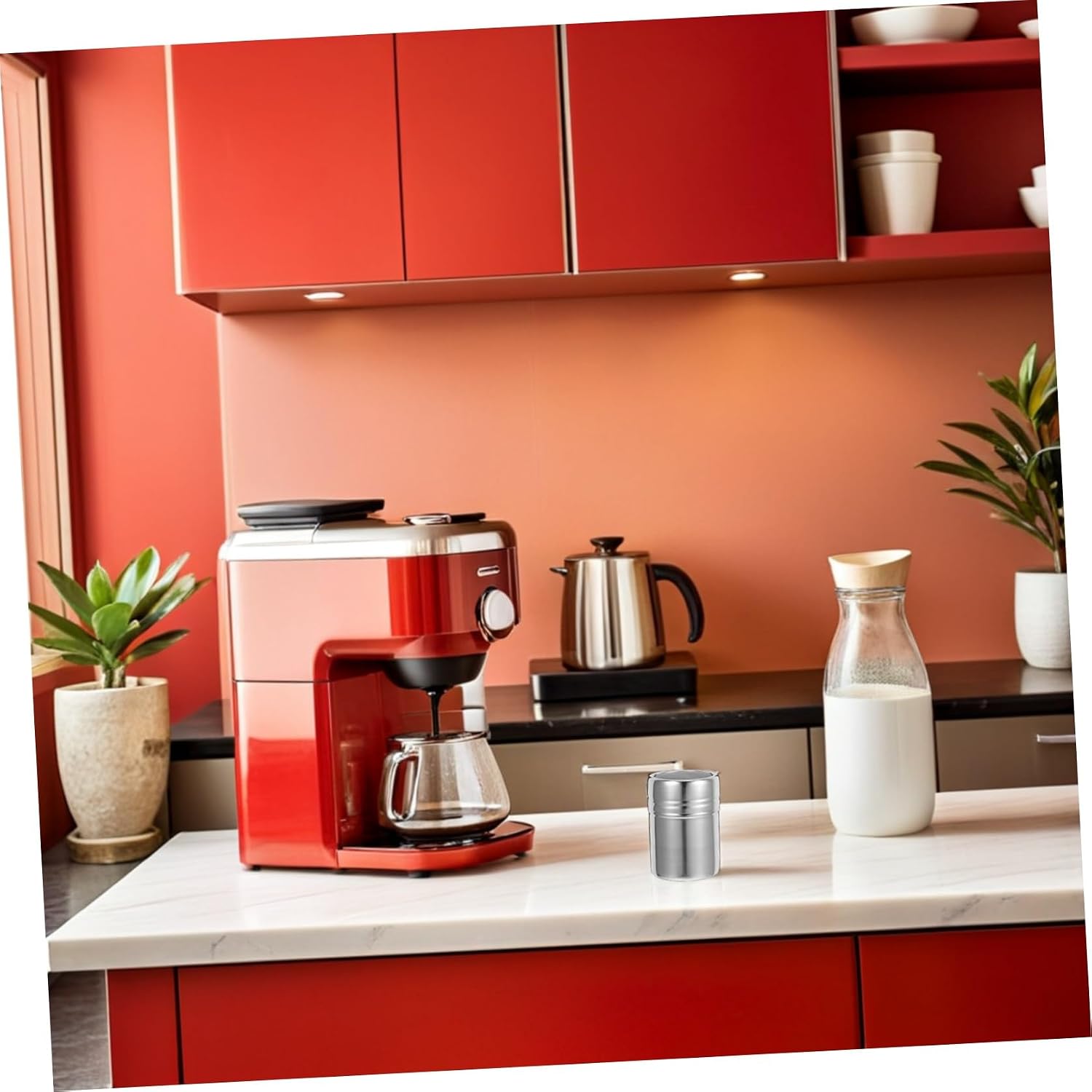 Stainless Steel Powdered Sugar Shaker Duster with Fine Mesh Lid