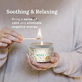 Magnificent 101 Long Lasting Money Aromatherapy Candle | 6 Oz - 35 Hour Burn | Made of Sage Scented Soy Wax Candle for House Energy Cleansing, Purification & Manifestation | Boost Your Cash Flow