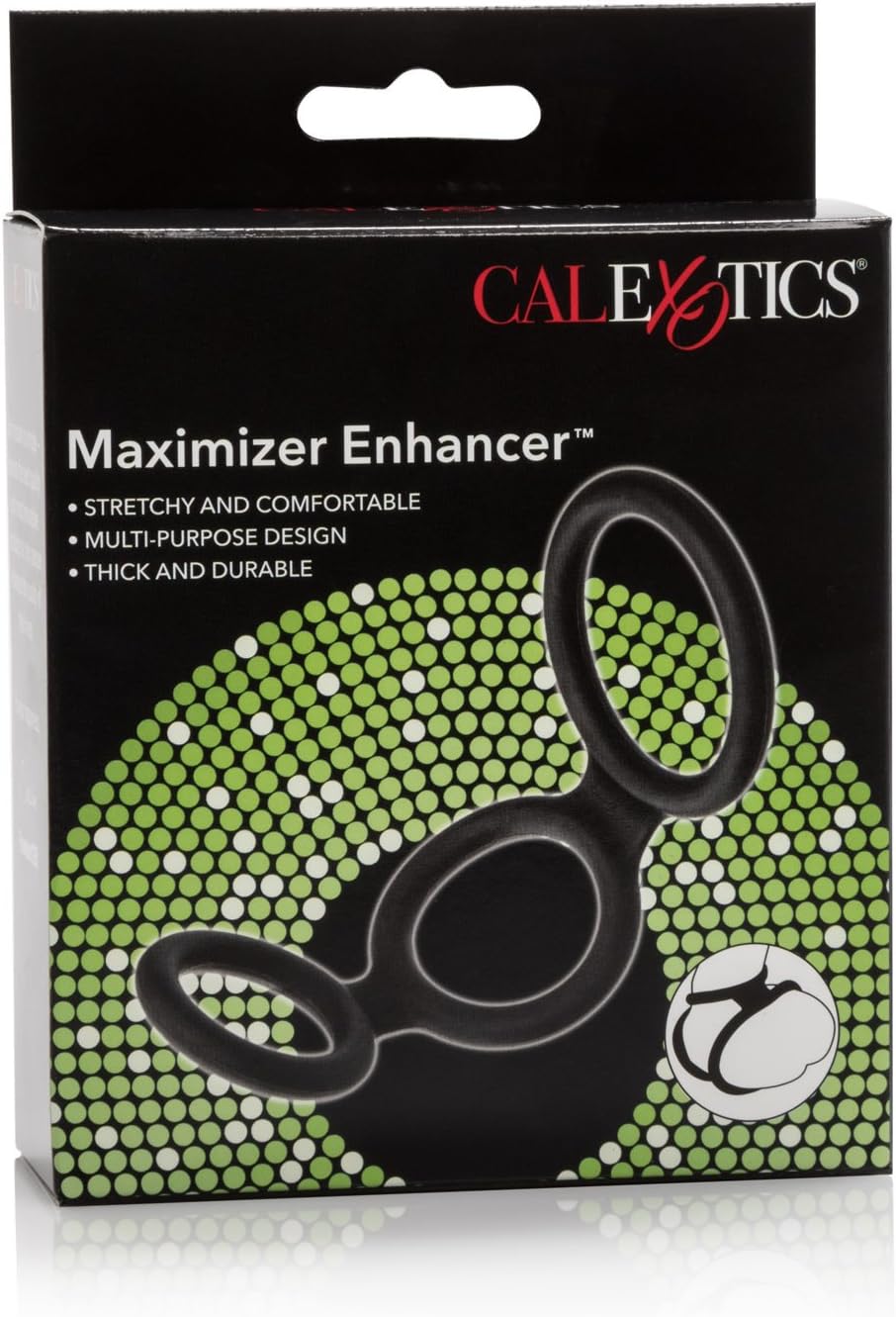CalExotics Maximizer Silicone 3-Ring Design Erection Enhancer, Black (43059)