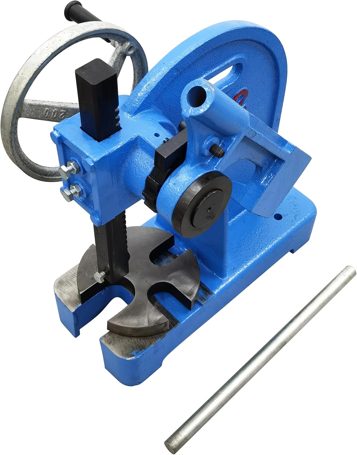 2 Ton Heavy Duty Manual Arbor Press Cast Iron Ratcheting Press Machine with Lever Bench Mountable for Stamping
