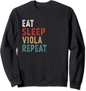 Vintage Eat Sleep Viola Repeat Funny Viola player music gift Sudadera