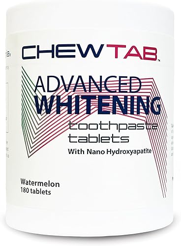 Miniatura 4 de Chewtab Advanced Whitening - Tabletas de pasta de dientes blanqueadora con nano-hidroxiapatita, 180 unidades de repuesto (canela)