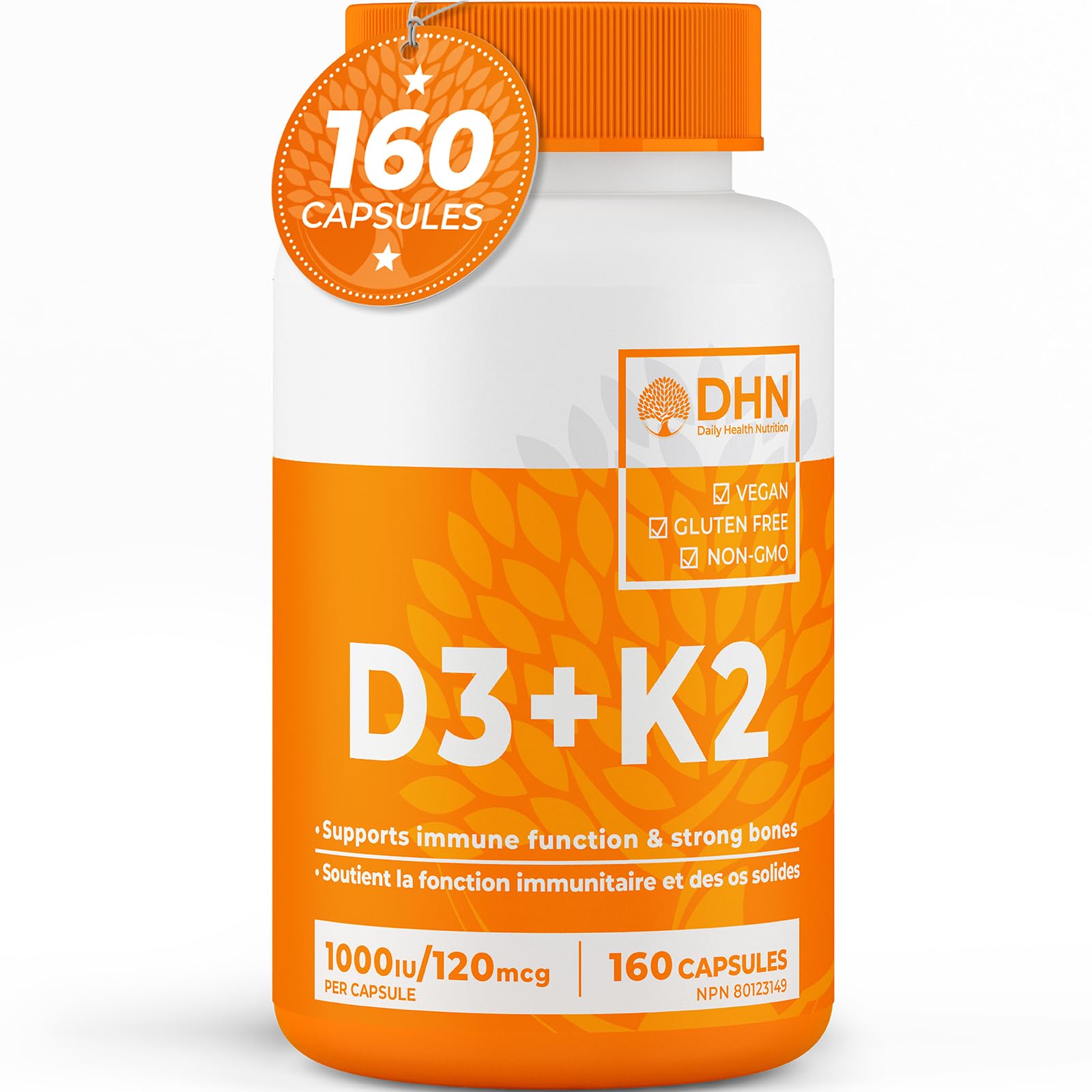 New, Max Absorb Plant-Based Vitamin D3 + K2 (MK-7) | One a Day Formula ...