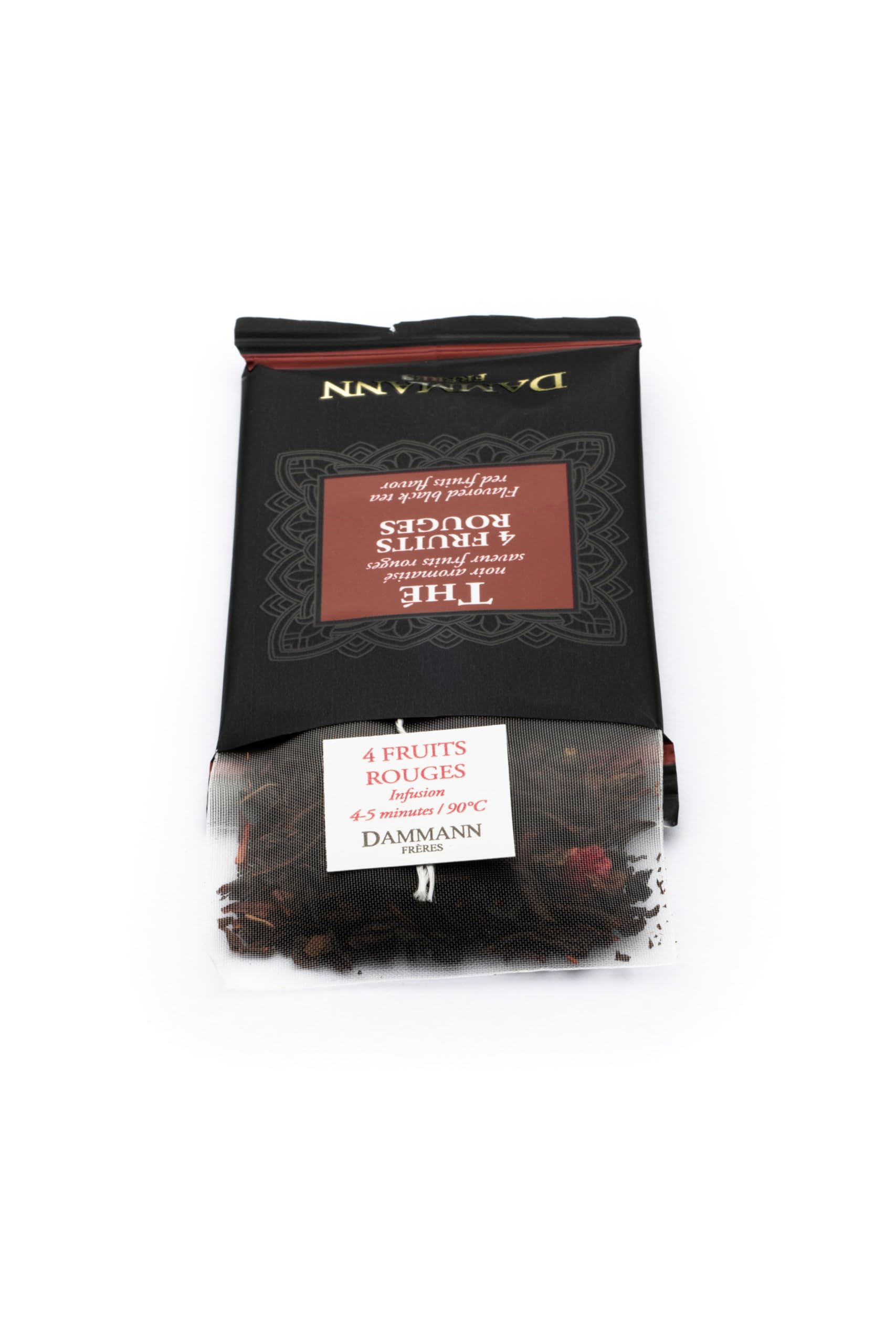 Tè nero 4 frutti rossi DAMMANN FRÈRES 24 bustine Cristal France thé black teabags (Fra)